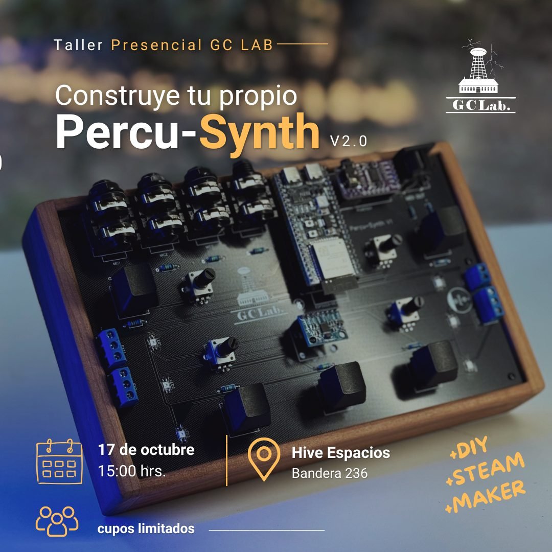 Taller presencial Construye tu Percu-Synth — 17 de octubre en Hive Espacios